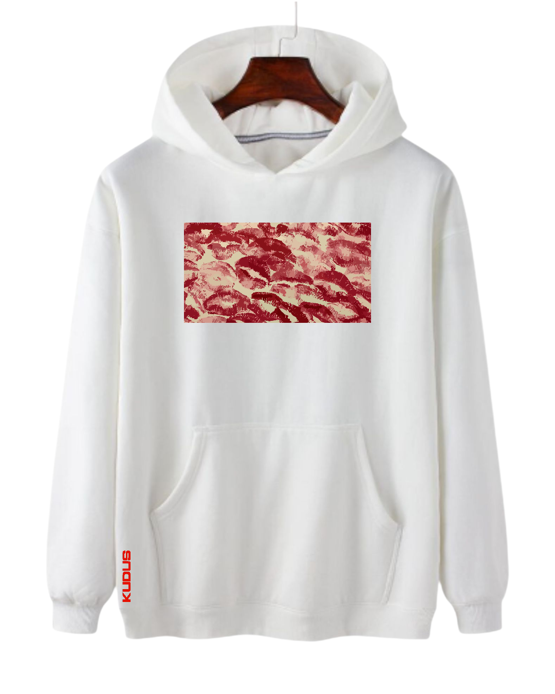 White Hoodie // Kisses