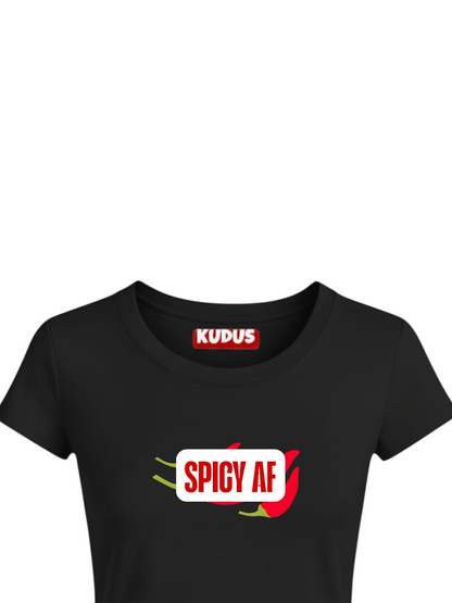 SPICY AF Baby Crop Top For Women