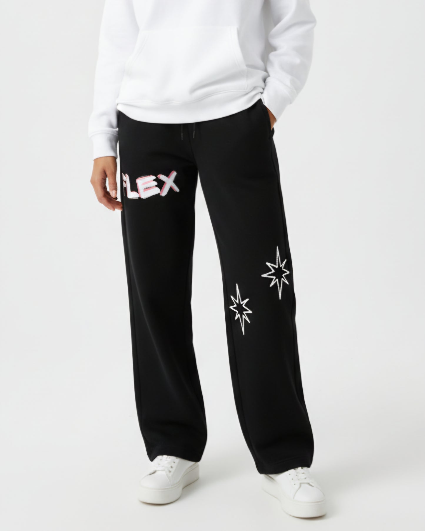 FLEX BAGGY JOGGERS IN BLACK [ UNISEX ]