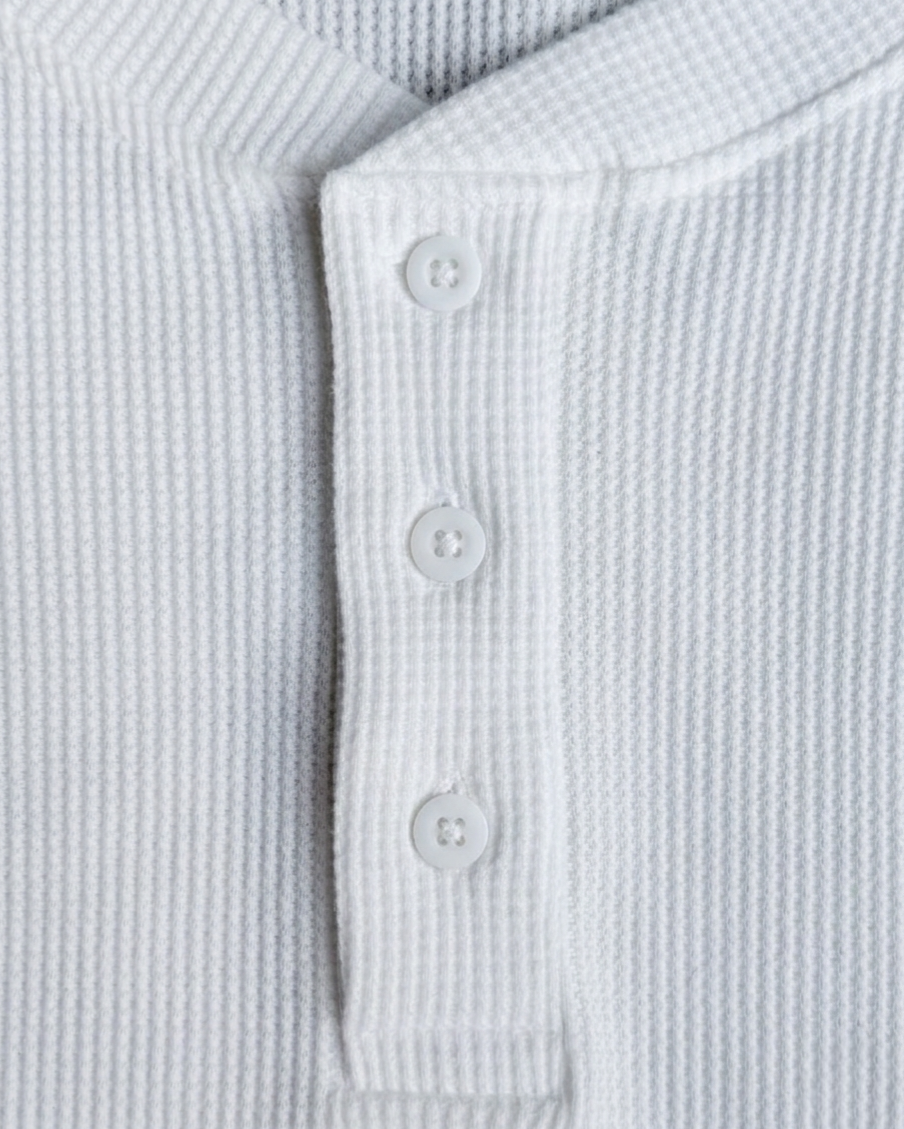 White Light Weight Henley Tee