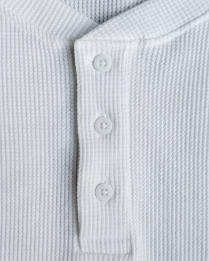 White Light Weight Henley Tee
