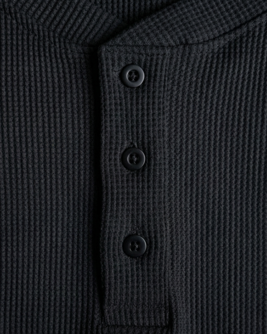 Black Henley Tee