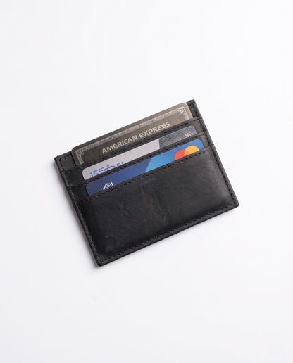 Genuine Leather - Black Card Holder