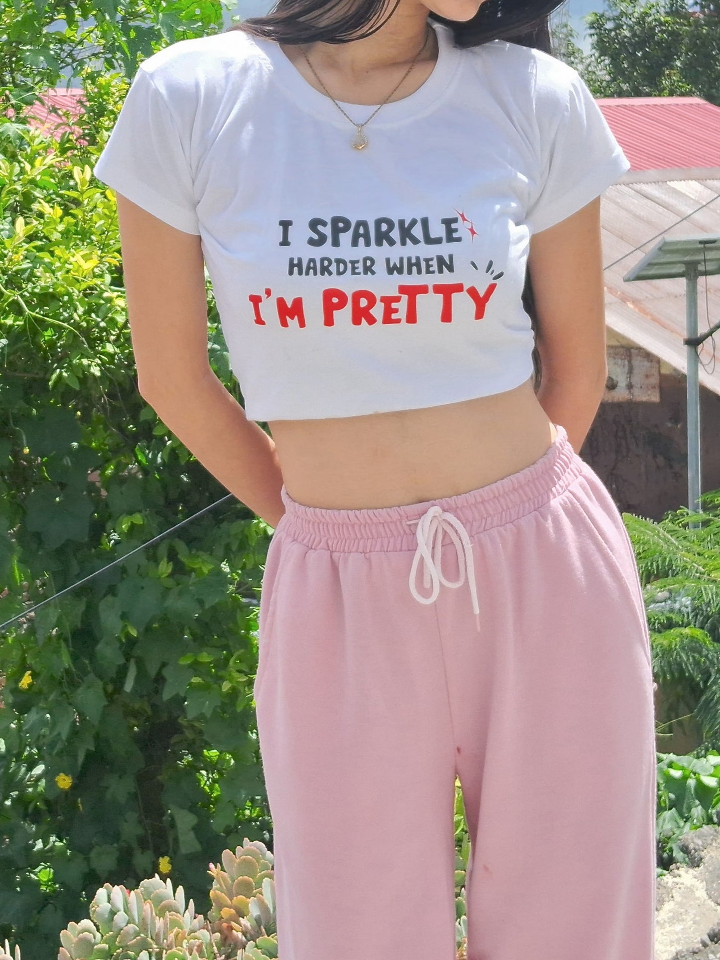 I SPARKLE HARDER WHEN I'M PRETTY Crop Top