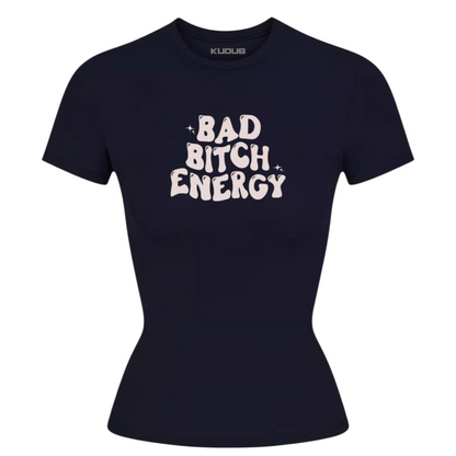 Bad Bi#ch Energy Navy Blue Women Tee