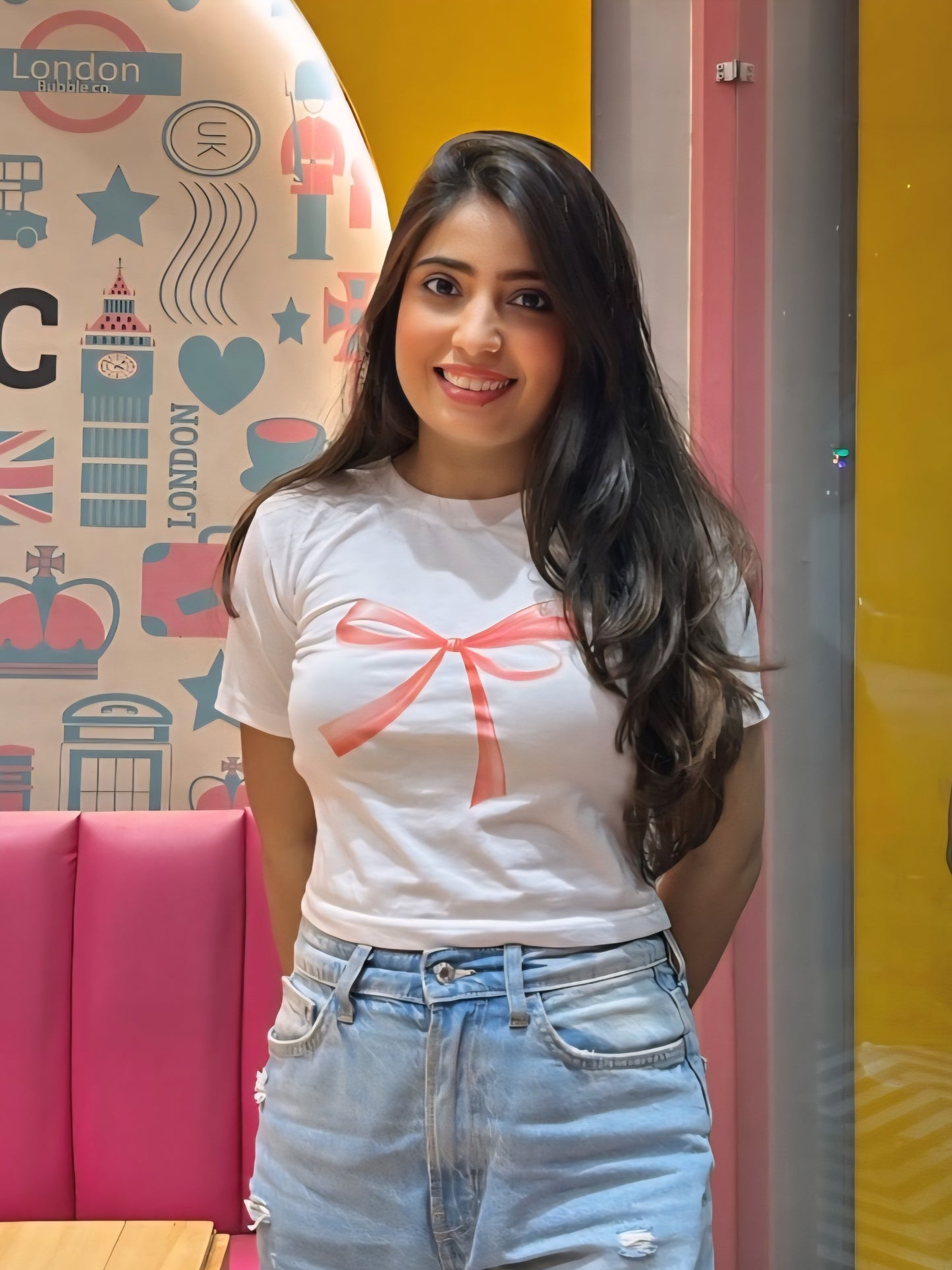 PINK BOW Crop Top