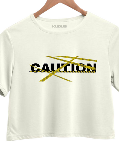 Caution Crop Top