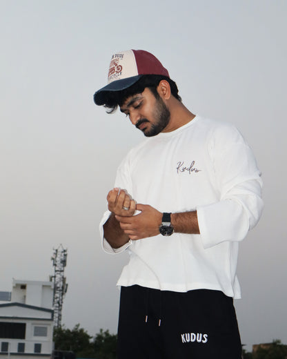 White Waffle Knit