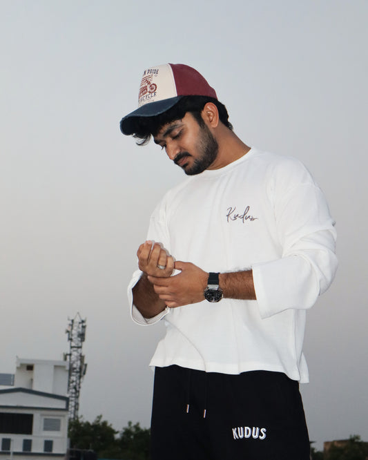 White Waffle Knit