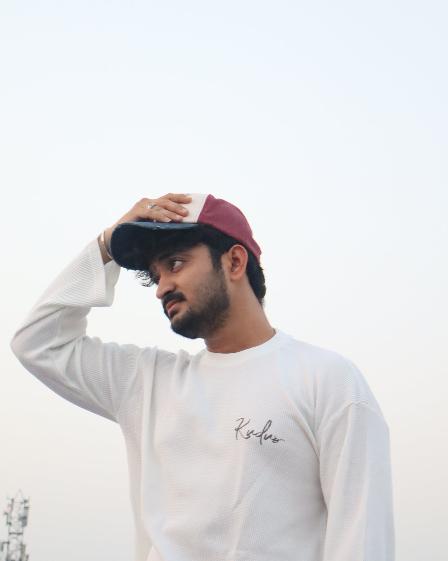 White Waffle Knit