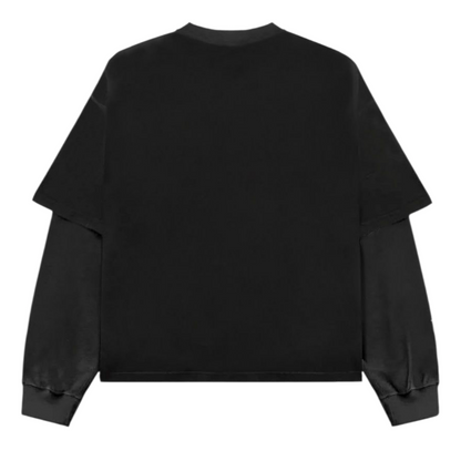 Black and Grey Full Sleeve Heavy Weight T-shirt