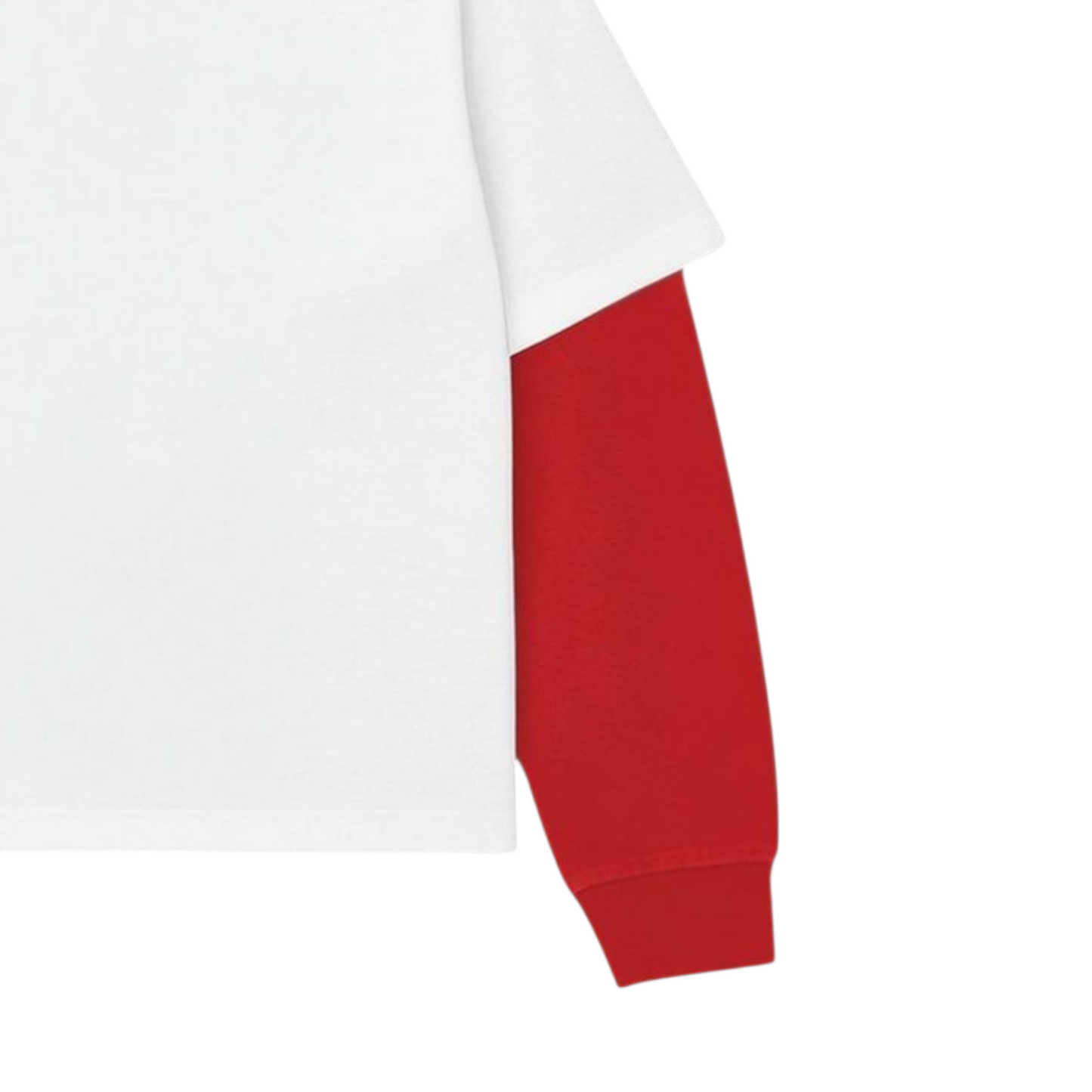 White and Red Full Sleeve Heavy Weight T-shirt