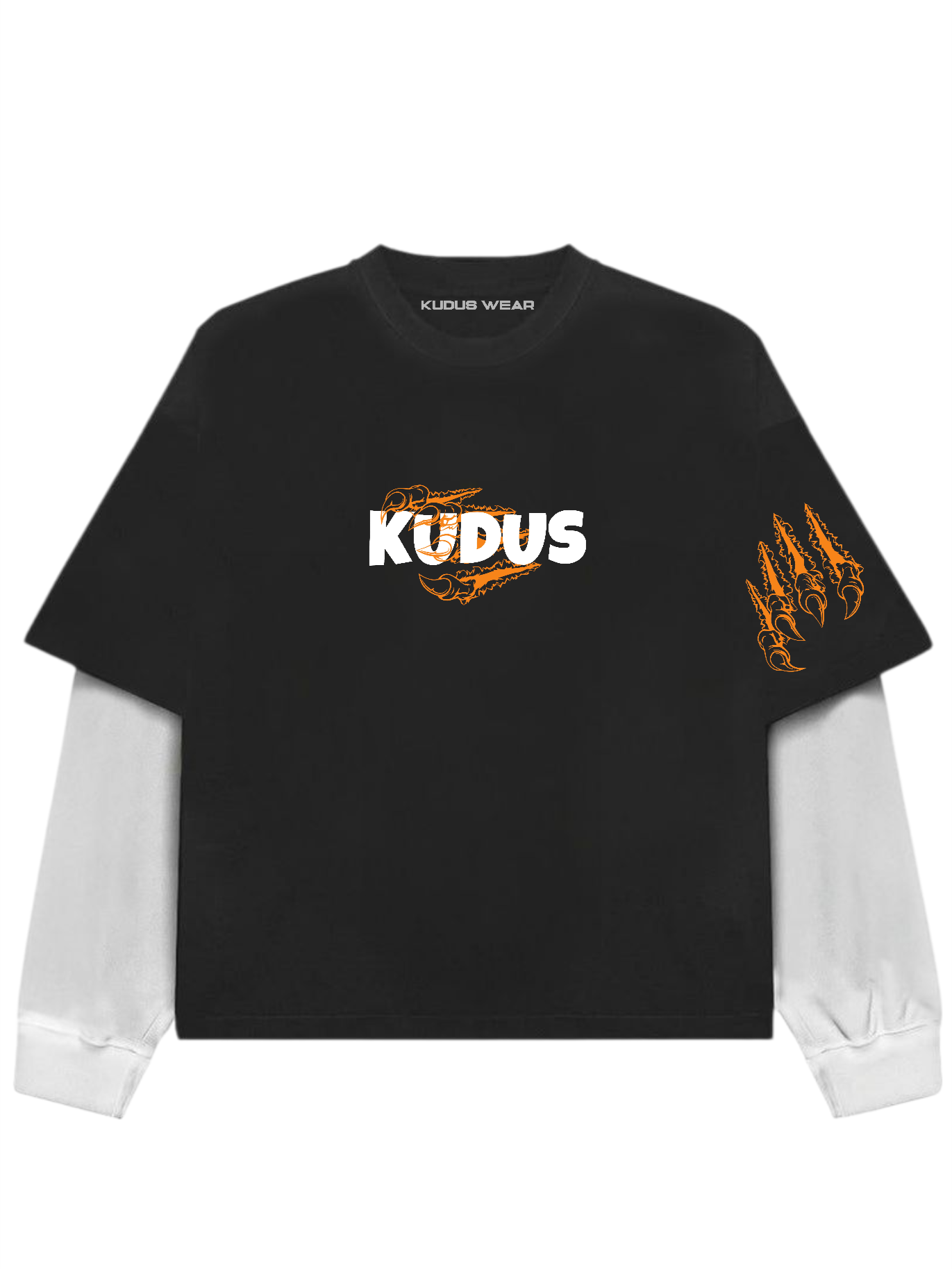 LION SCRATCH B&W Long Sleeve Heavy Weight T-shirt