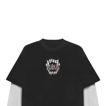 What The Fuck B&W Long Sleeve Heavy Weight T-shirt