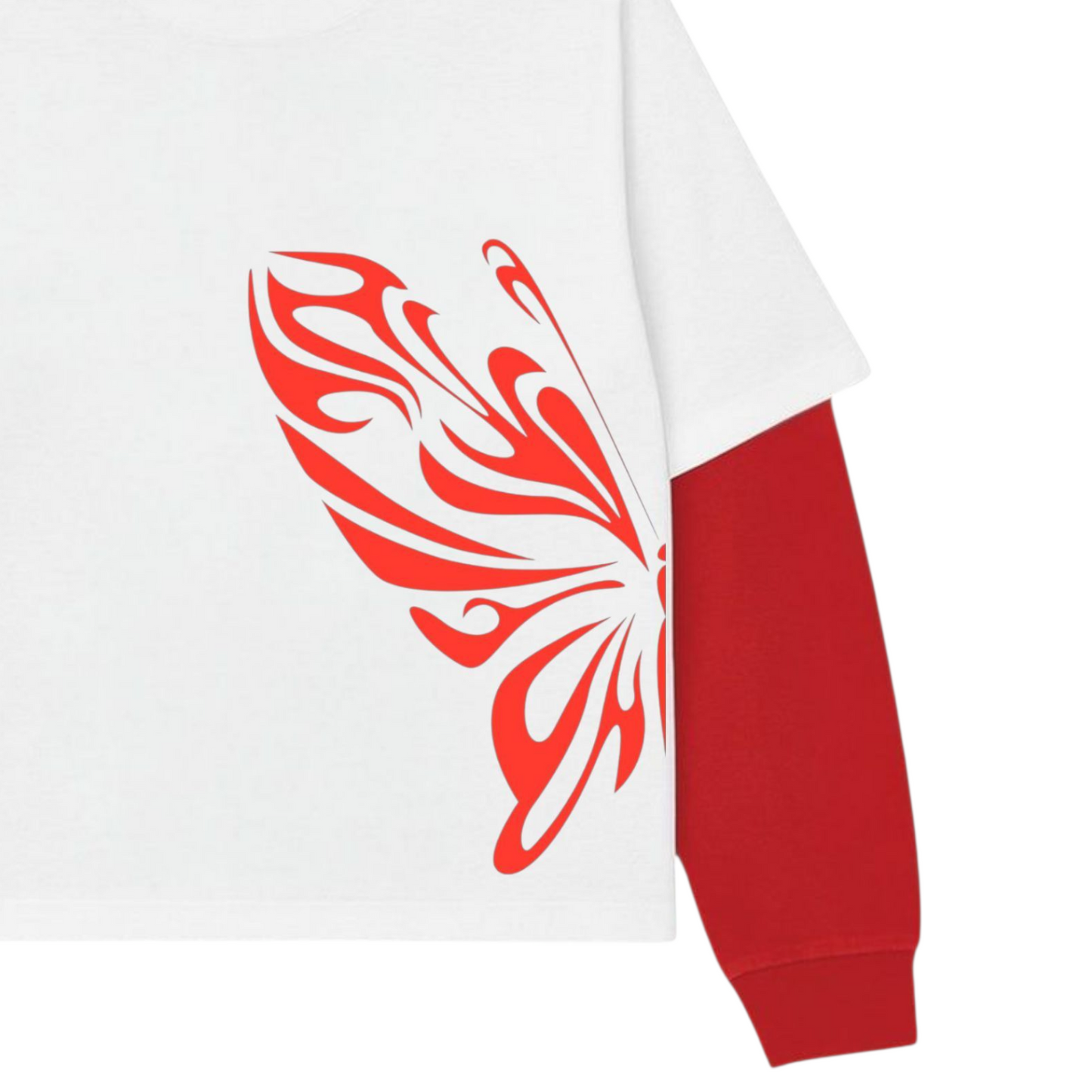 Butterfly Designed W&R Long Sleeve Heavy Weight T-shirt