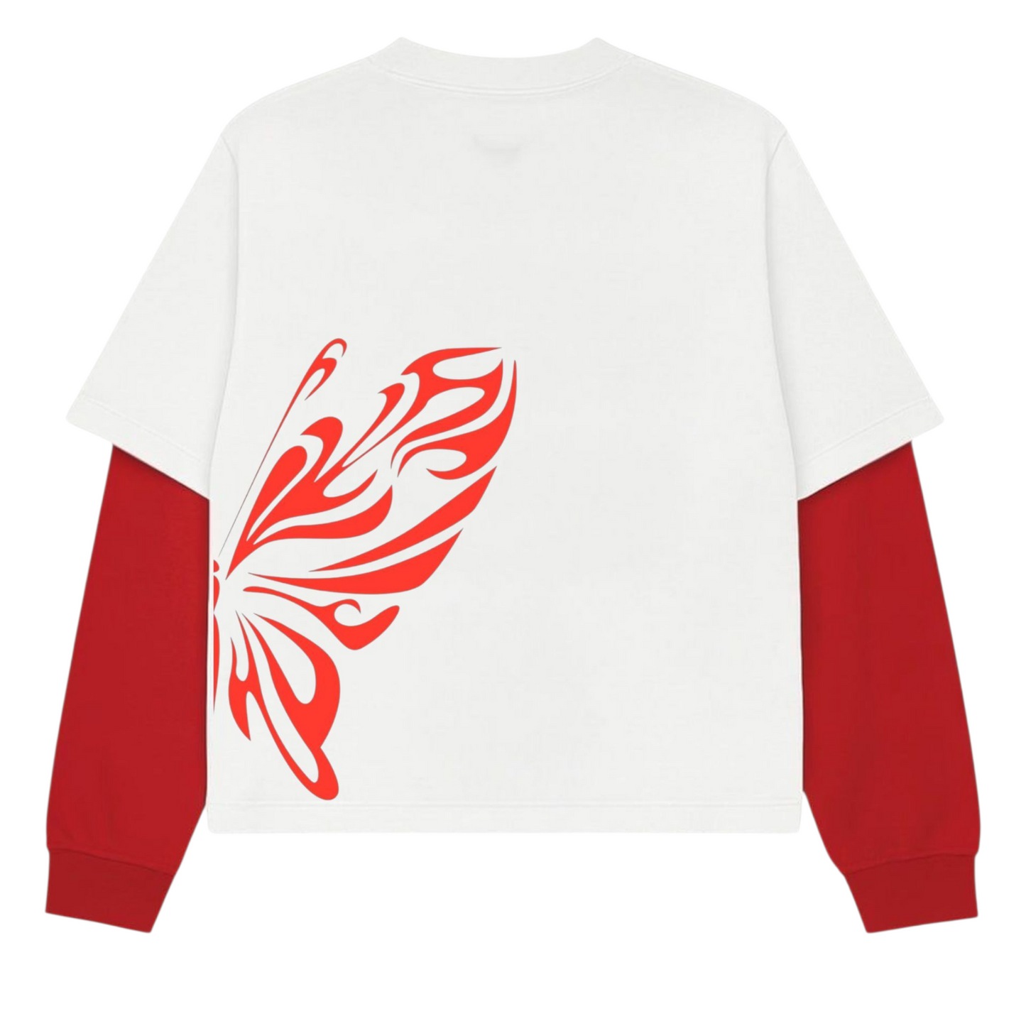 Butterfly Designed W&R Long Sleeve Heavy Weight T-shirt