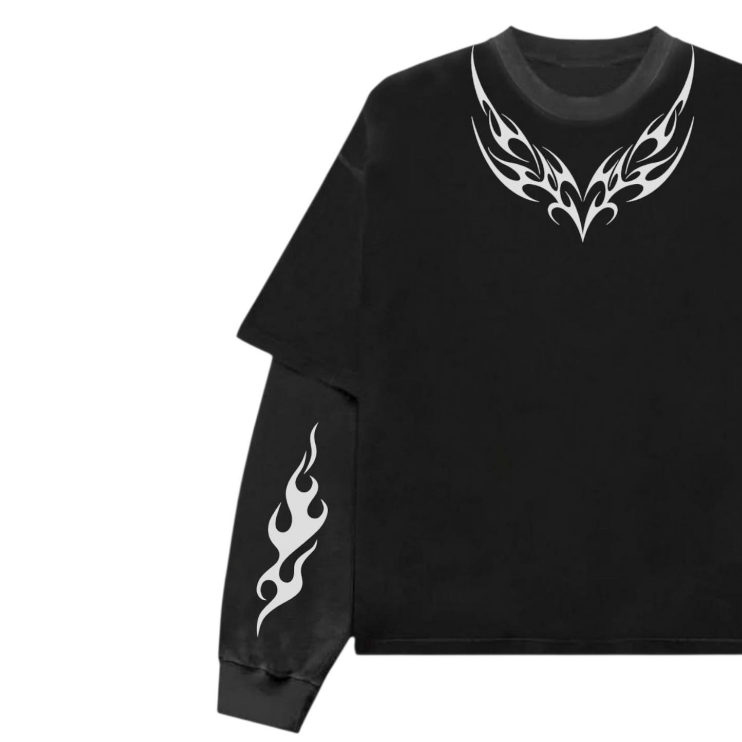 Neck Designed B&G Long Sleeve Heavy Weight T-shirt