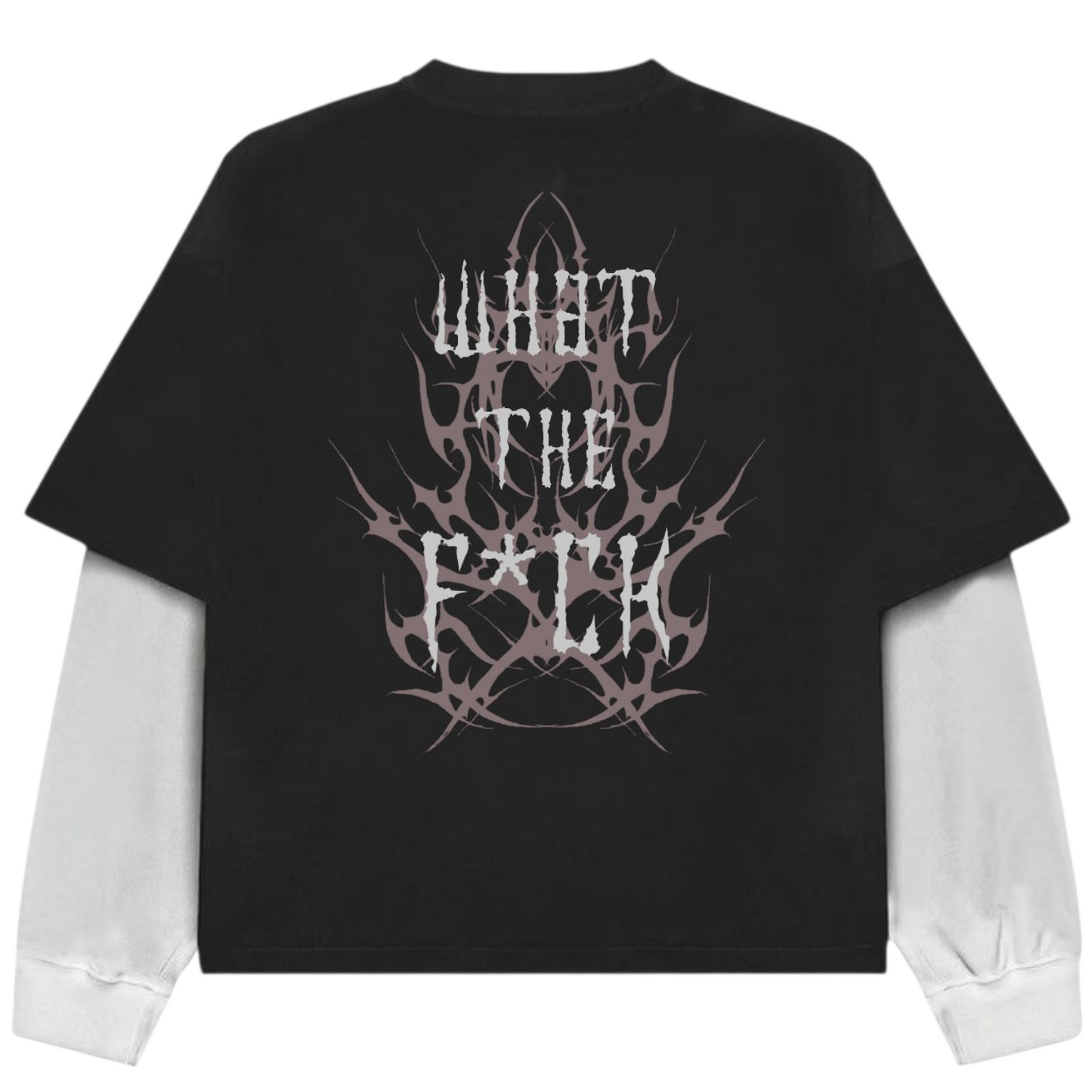 What The Fuck B&W Long Sleeve Heavy Weight T-shirt
