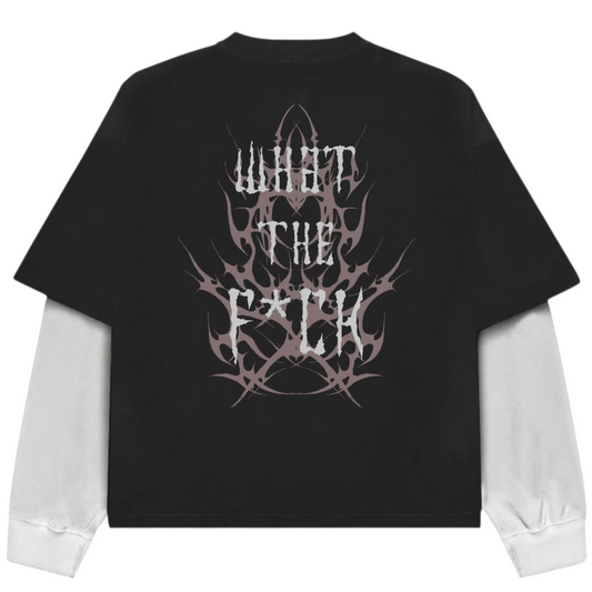 What The Fuck B&W Long Sleeve Heavy Weight T-shirt