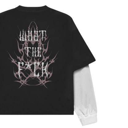 What The Fuck B&W Long Sleeve Heavy Weight T-shirt
