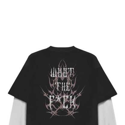 What The Fuck B&W Long Sleeve Heavy Weight T-shirt