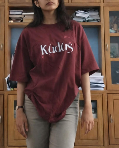Moody Maroon Light Weight Oversized T-shirt // Money Never Cheats