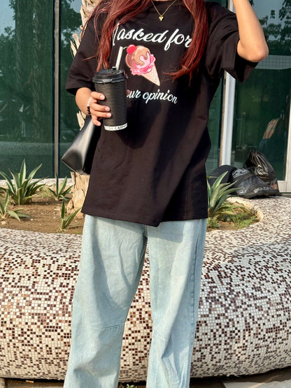 I ASKED FOR ICE-CREAM Oversized T-shirt