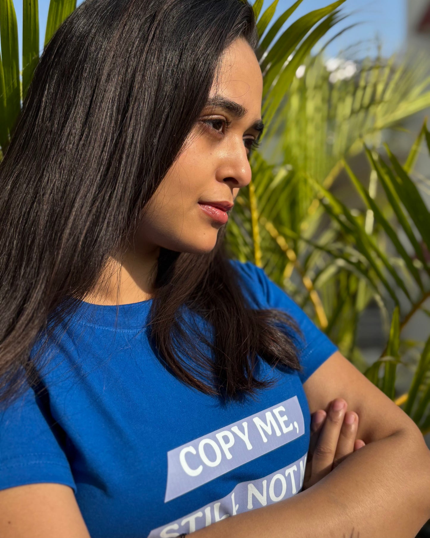 Copy Me, Still Not Me Baby Crop Top