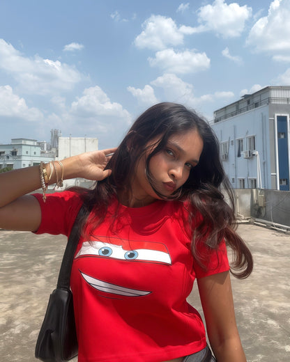LIGHTNING RED - Baby Crop Top