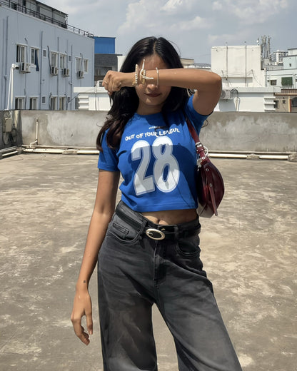 OUT OF YOUR LEAGUE Baby Crop Top For Women