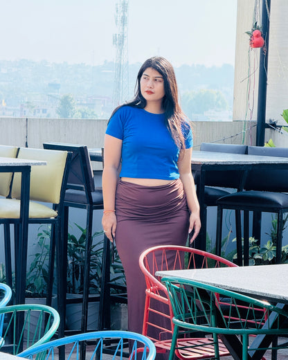 BASIC PLAIN SOLID EVERYDAY Baby Crop Top For Women