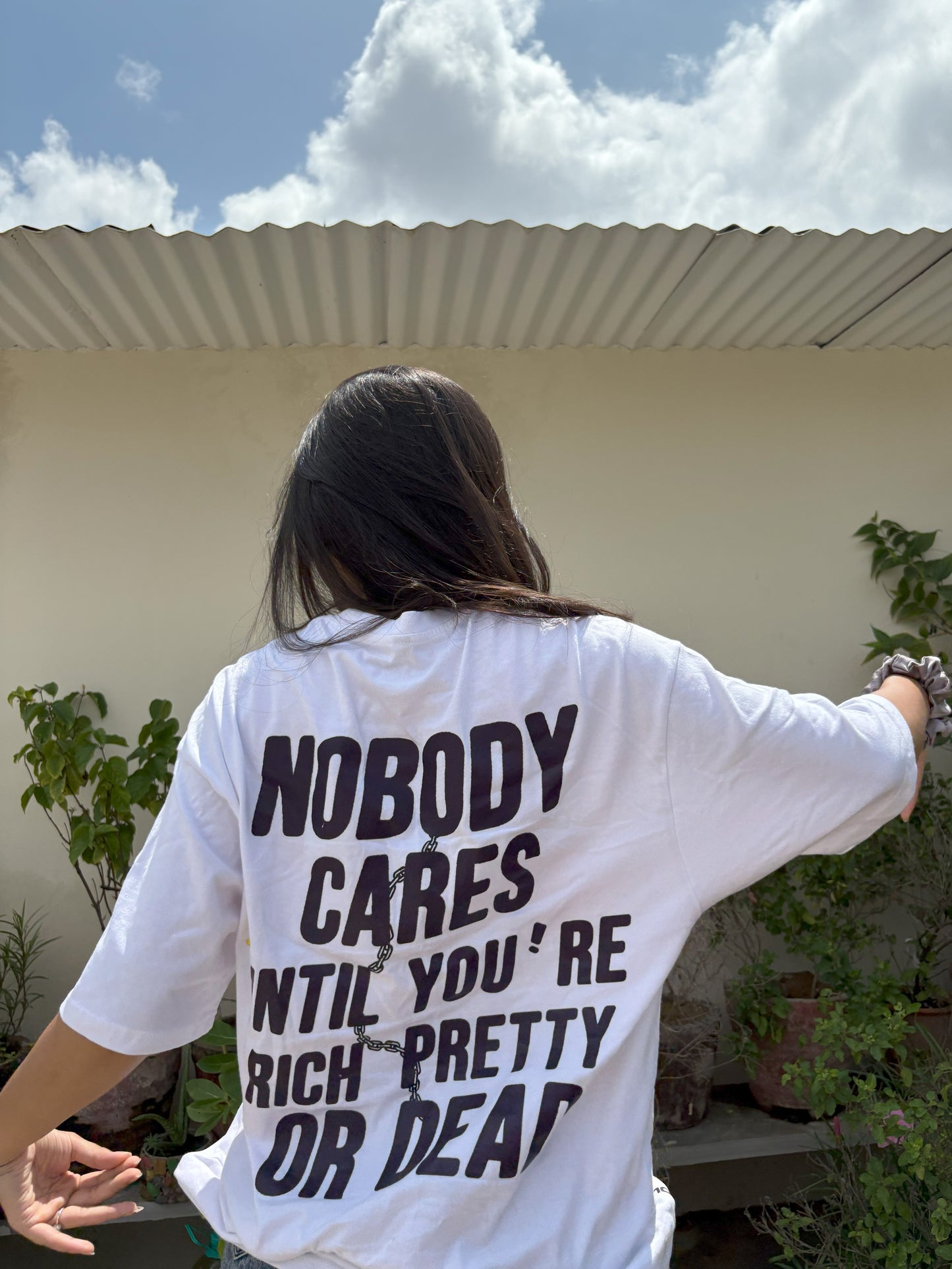 NOBODY CARES Soft  Oversized T-shirt