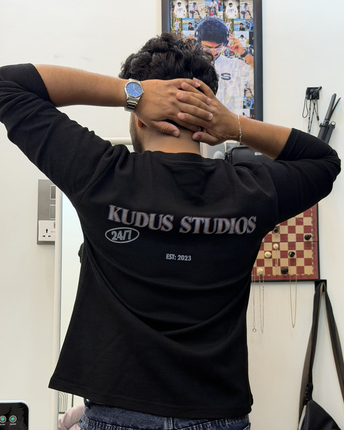 Glitched Kudus Henley Tee