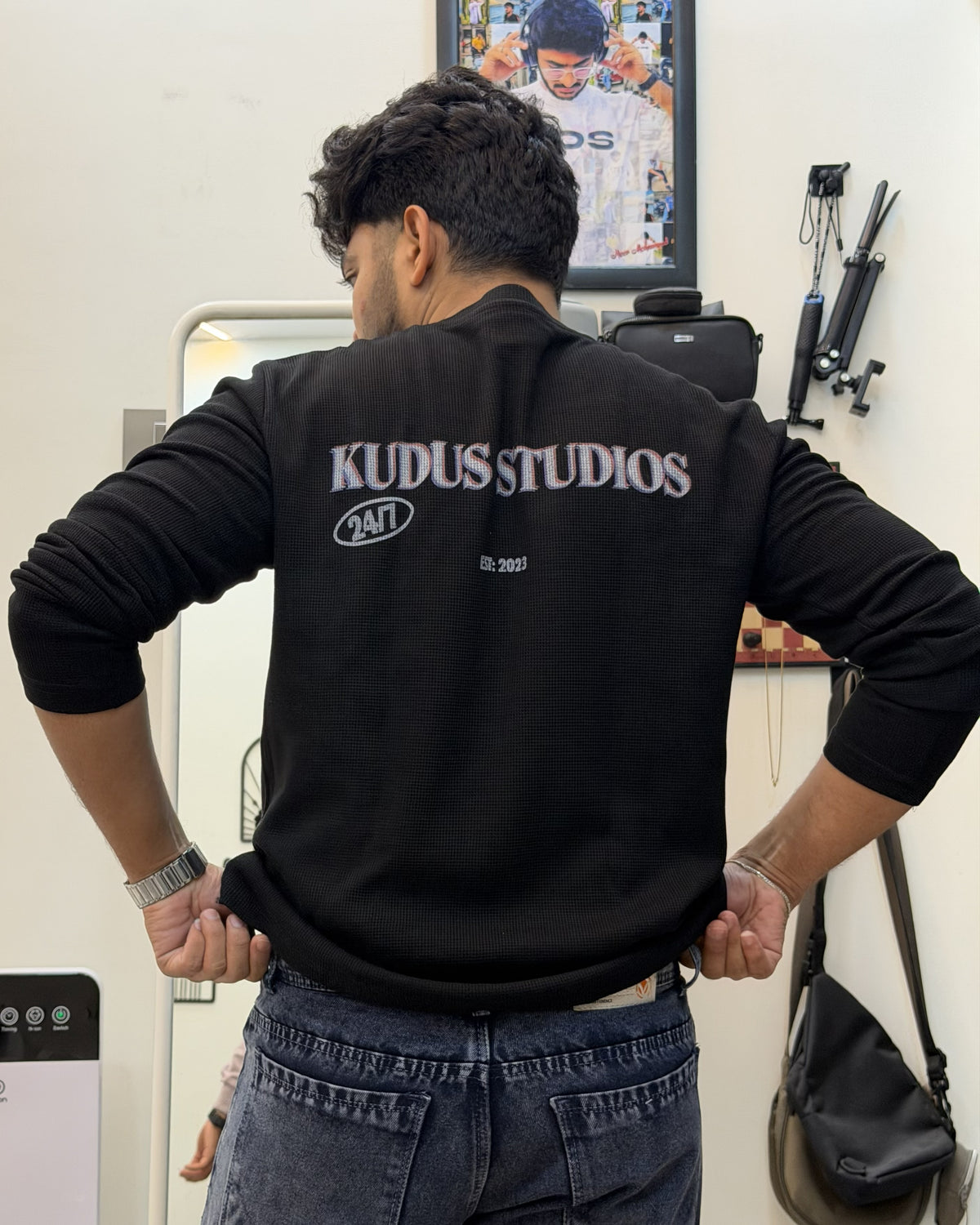 Glitched Kudus Henley Tee