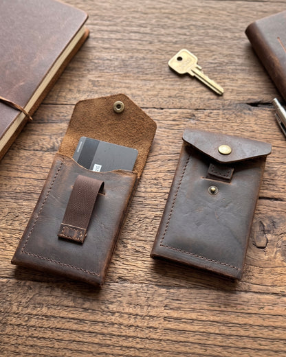 Slim Flip Genuine Leather Wallet [ No brandings/ No logos. Just What you needed a Leather Wallet ]