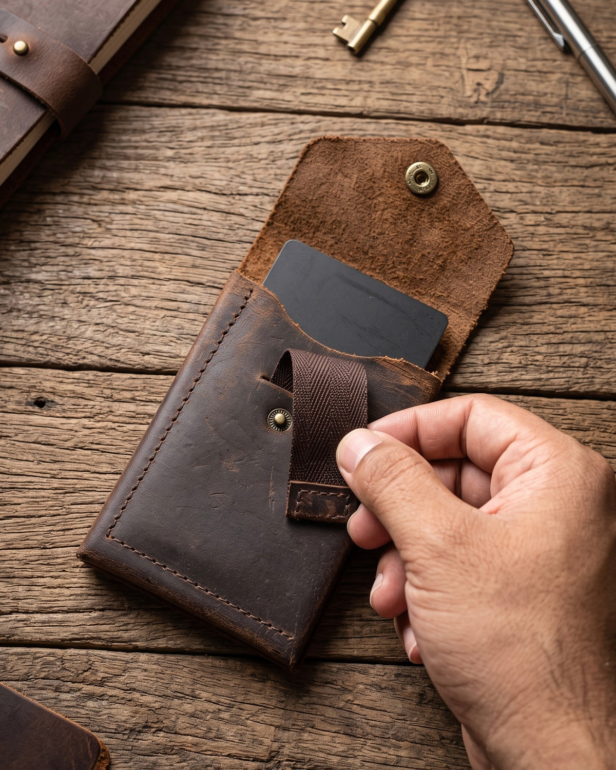 Slim Flip Genuine Leather Wallet [ No brandings/ No logos. Just What you needed a Leather Wallet ]