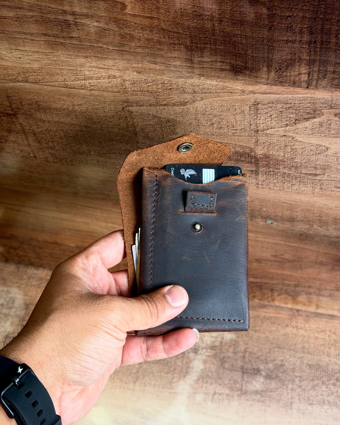 Slim Flip Genuine Leather Wallet [ No brandings/ No logos. Just What you needed a Leather Wallet ]