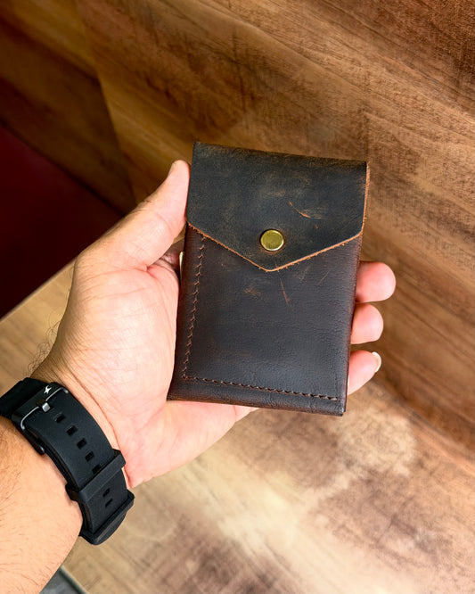 Slim Flip Genuine Leather Wallet [ No brandings/ No logos. Just What you needed a Leather Wallet ]