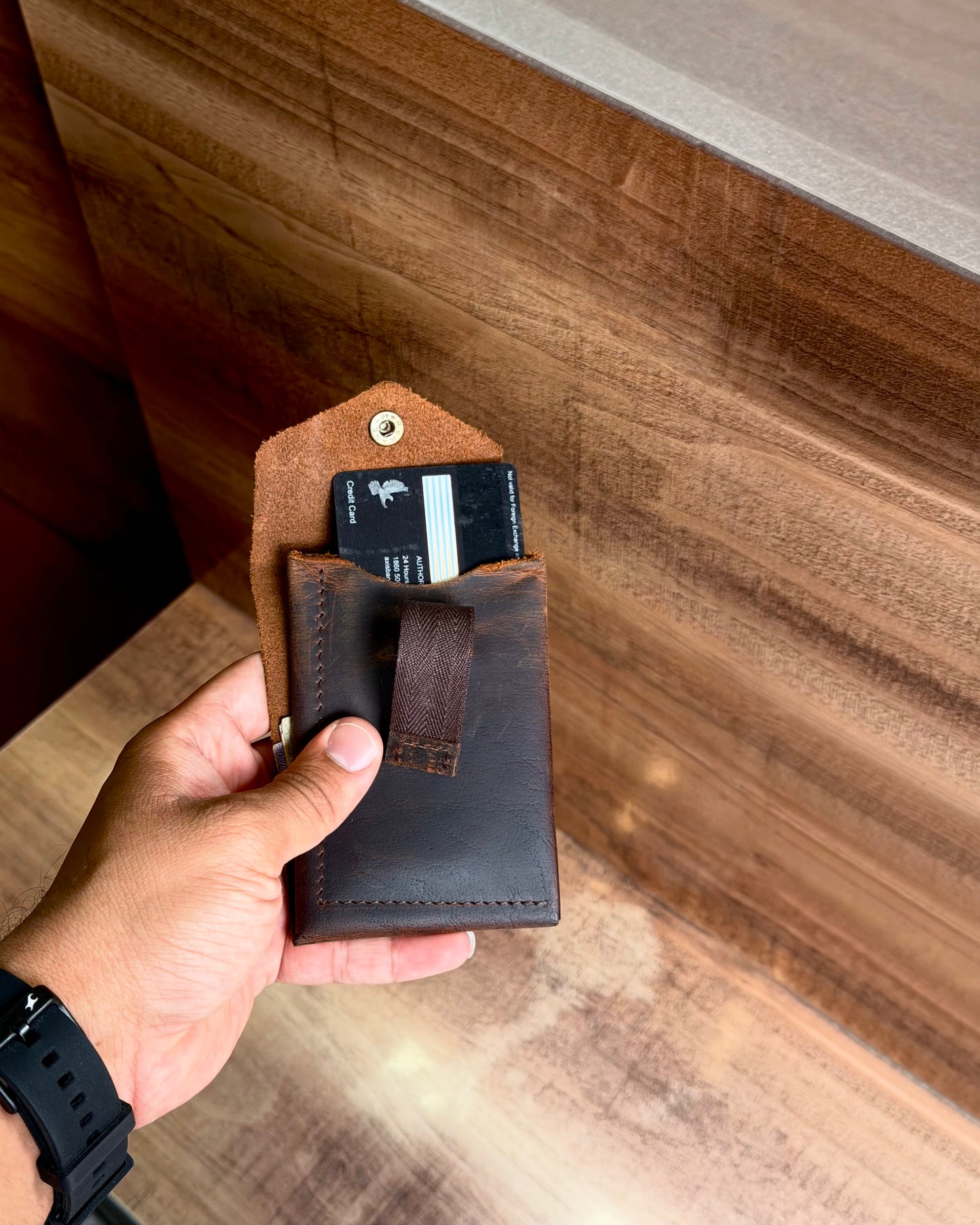 Slim Flip Genuine Leather Wallet [ No brandings/ No logos. Just What you needed a Leather Wallet ]