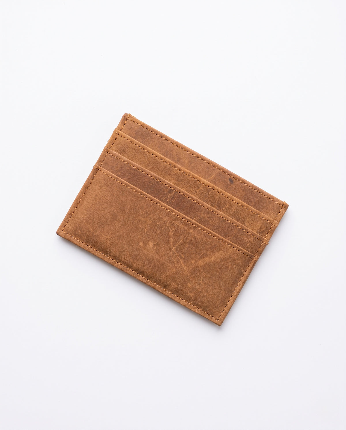 Genuine Leather - Tan Card Holder