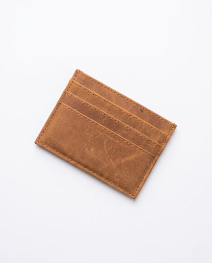 Genuine Leather - Tan Card Holder