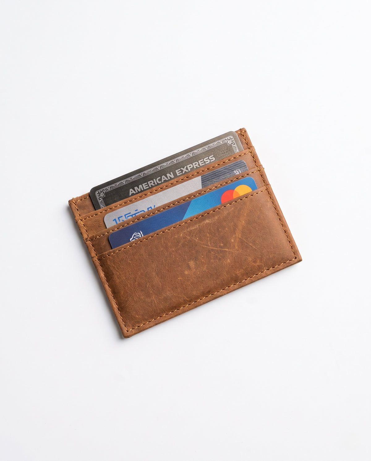 Genuine Leather - Tan Card Holder