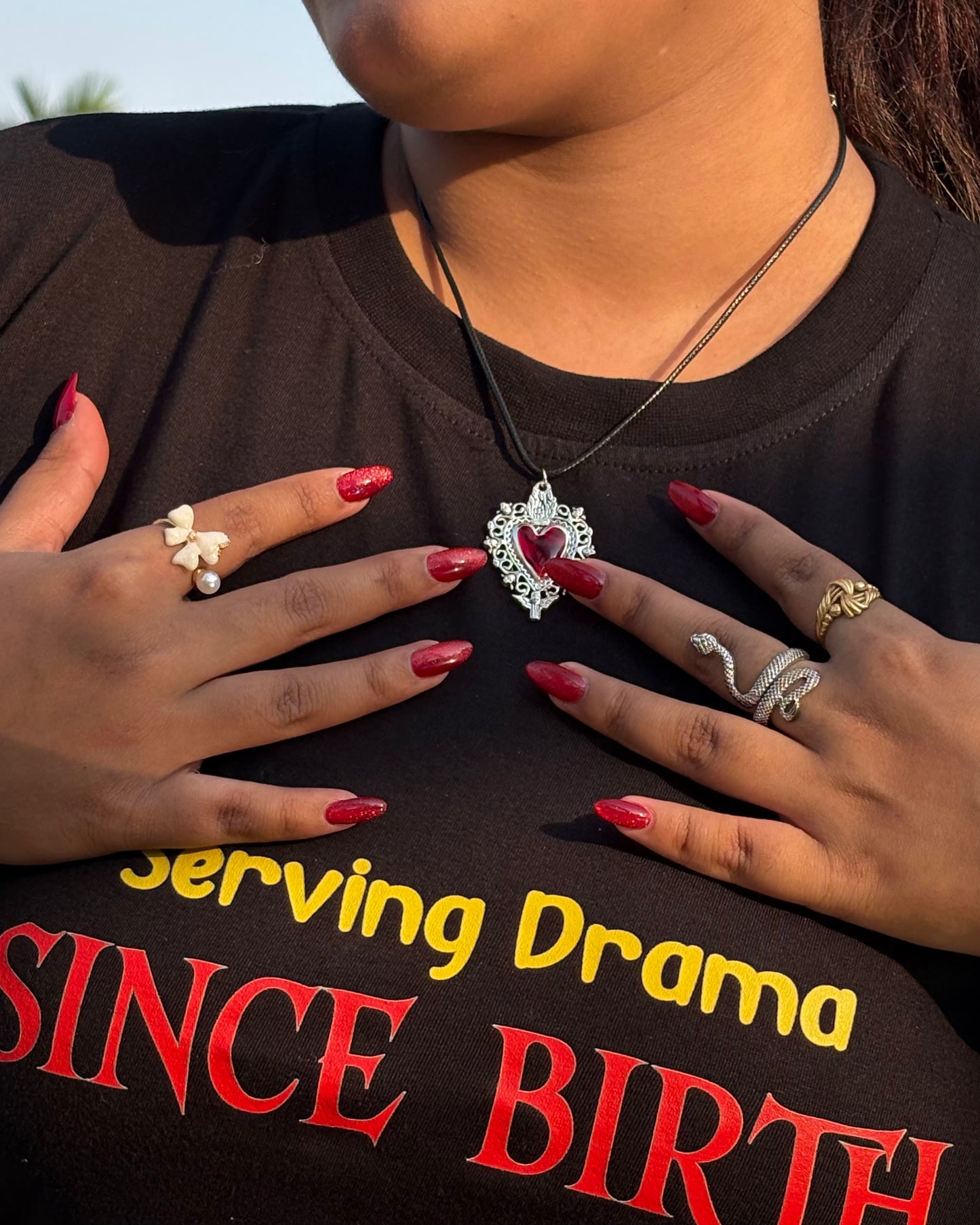 SERVING DRAMA SINCE BIRTH Crop Top