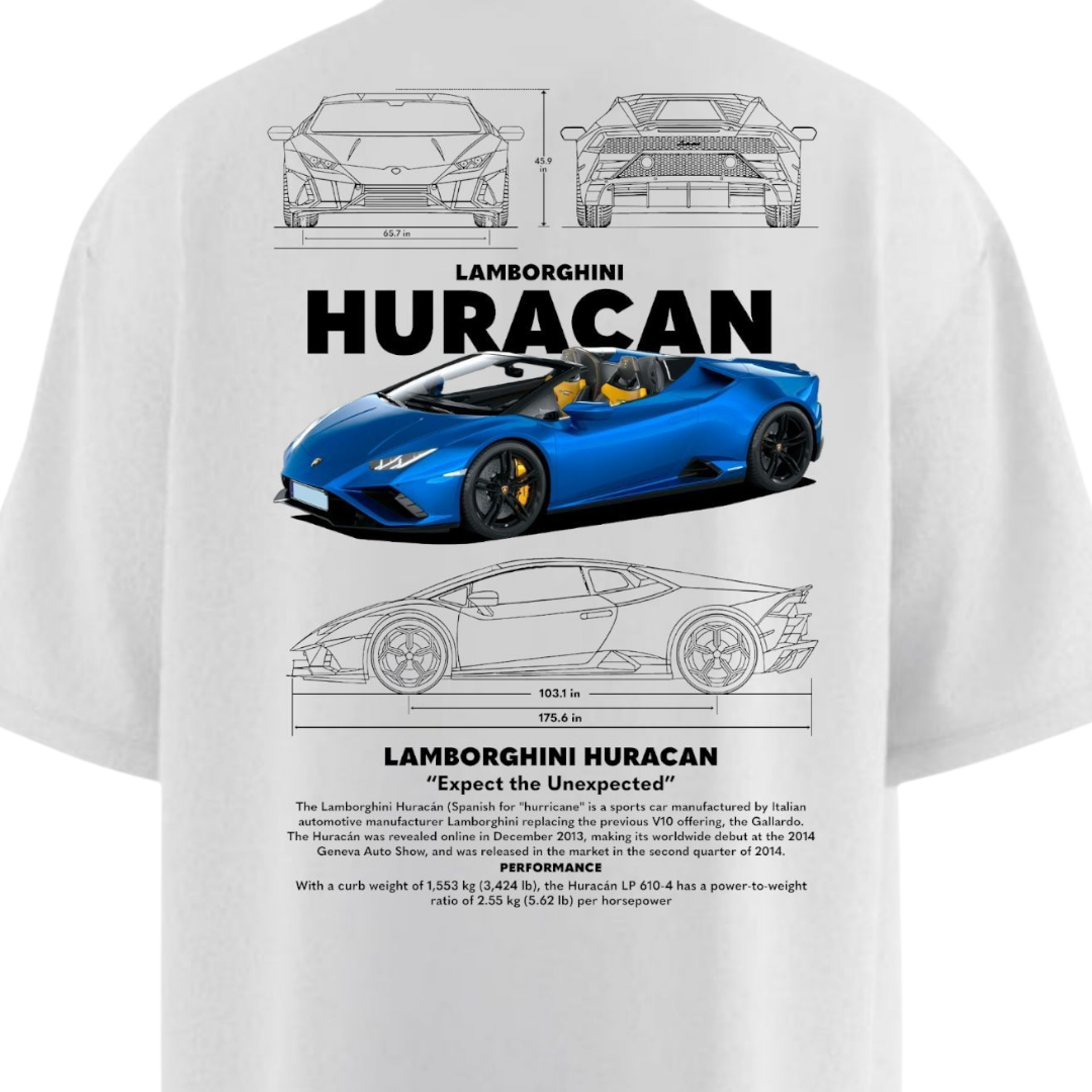 LAMBORGHINI HURACAN Heavy Weight Oversized T-shirt