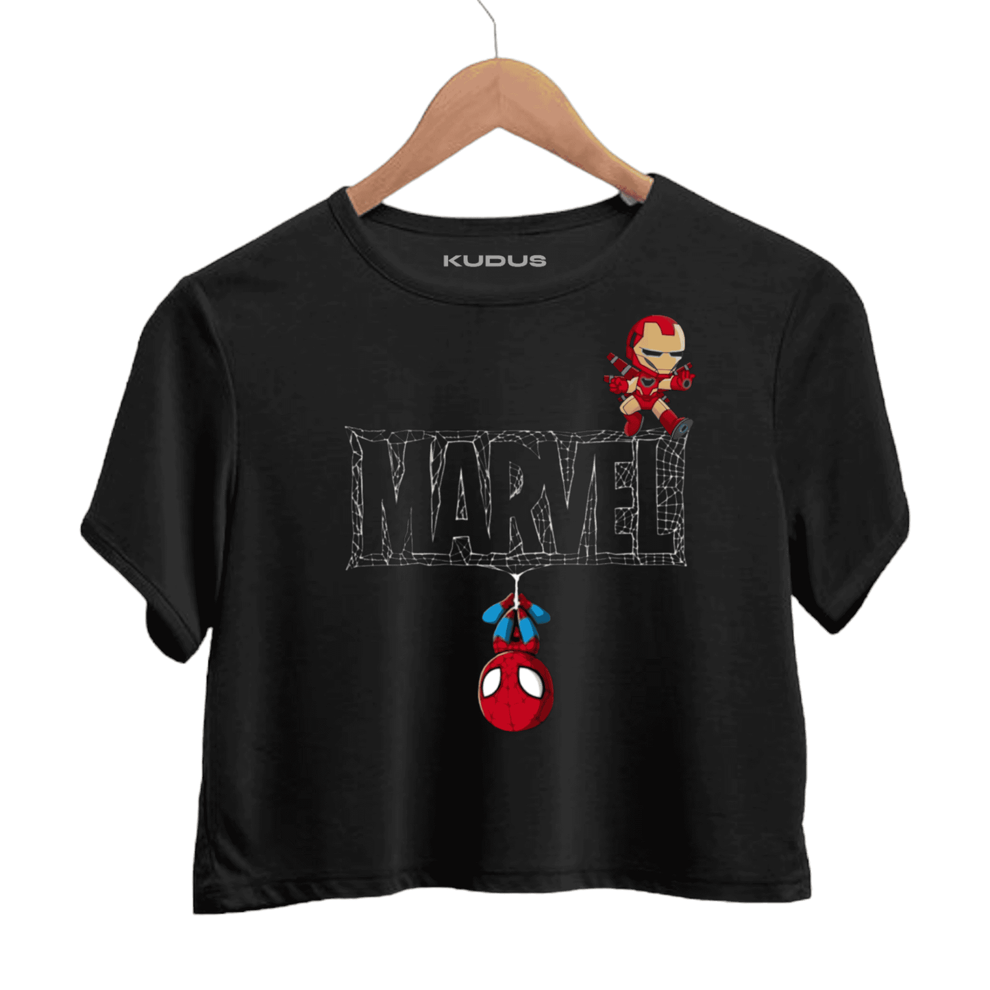 Marvel Black Crop Top