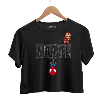 Marvel Black Crop Top