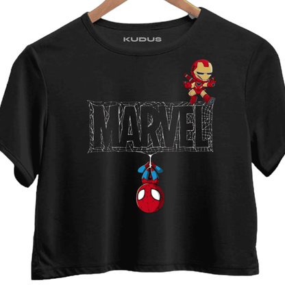 Marvel Black Crop Top