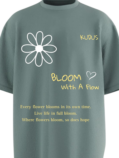 BLOOM WITH A FLOW Heavy Weight Oversized T-shirt
