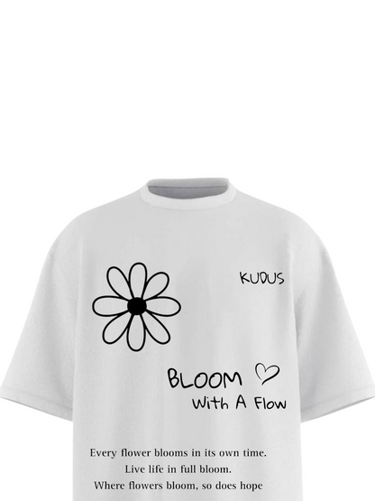BLOOM WITH A FLOW Heavy Weight Oversized T-shirt