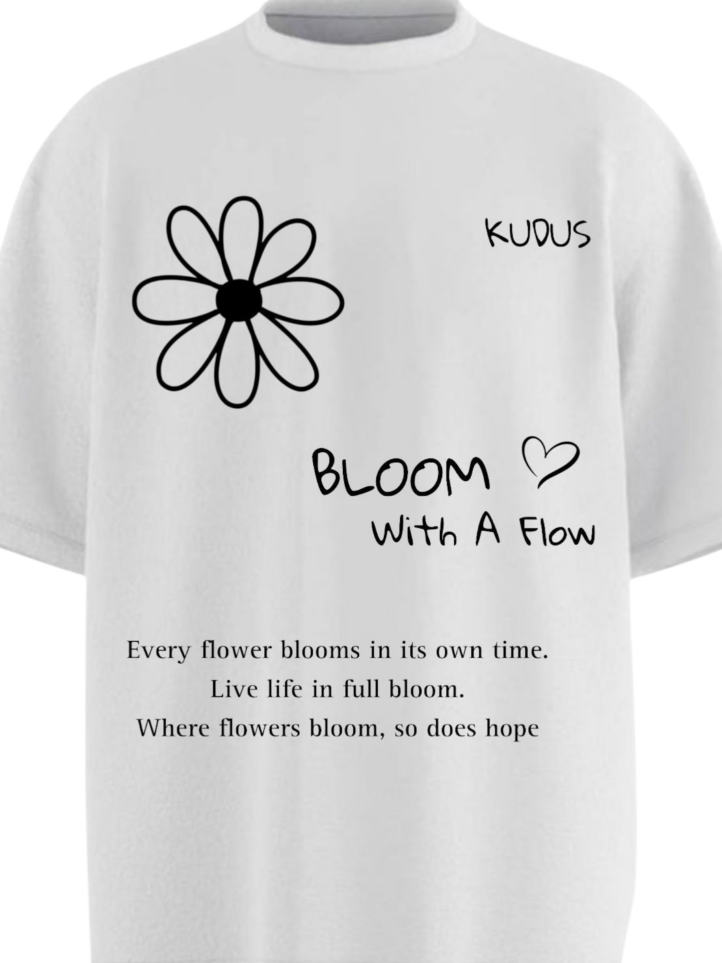BLOOM WITH A FLOW Heavy Weight Oversized T-shirt